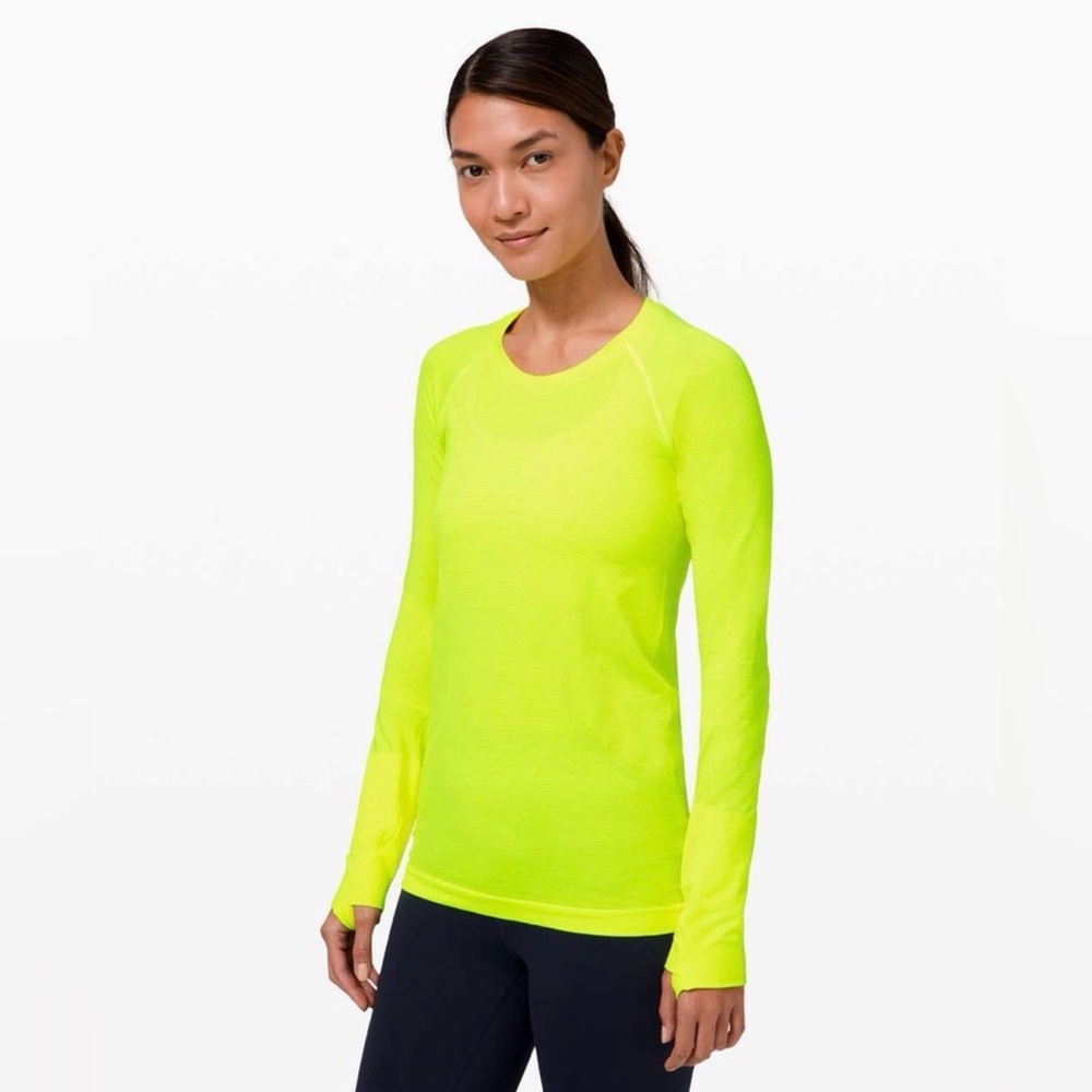 Lululemon Swiftly Tech Long Sleeve Highlight Yellow Size 4